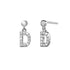 Solid 925 Sterling Silver Initial Crystal Personalised Alphabet Letter Earrings
